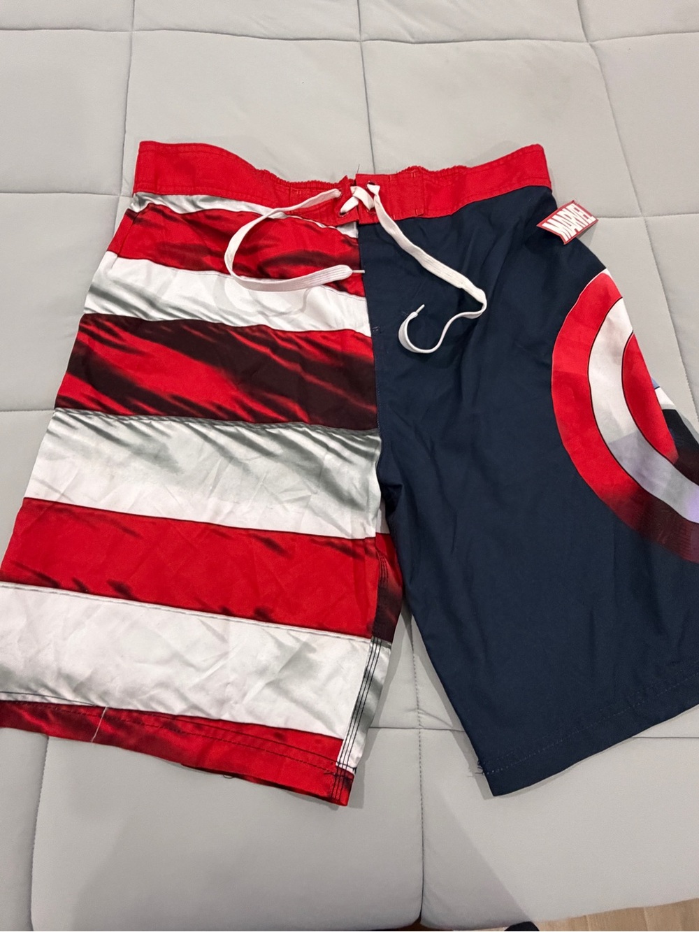 Marvel Captain America Red, White & Navy Swim Trunks